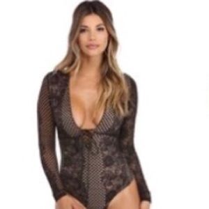 Black Lace Bodysuit